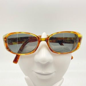 Vintage Anne Klein Tortoise Oval Sunglasses Frames